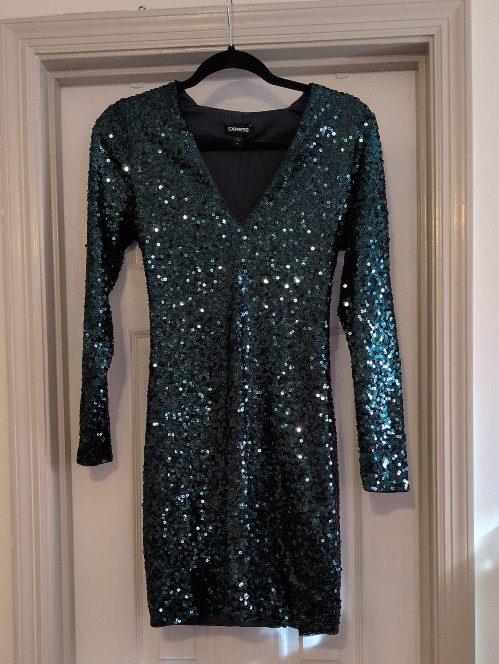 Express Green Sequin Mini Dress Size M